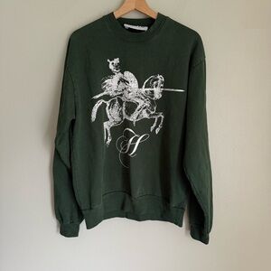 HRMTG Jack Wiese crewneck point sweatshirt green unisex
